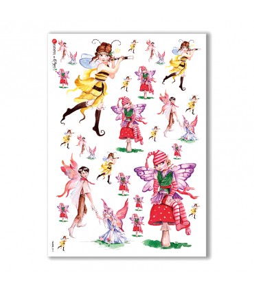 FAIRIES-0011. Carta di riso fate per decoupage.