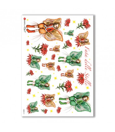 FAIRIES-0014. Carta di riso fate per decoupage.