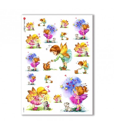 FAIRIES-0019. Rice Paper for decoupage fairies.