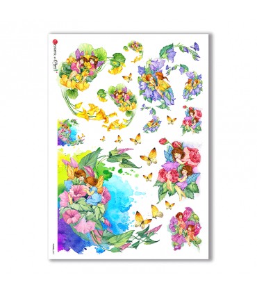 FAIRIES-0021. Papel de Arroz hadas para decoupage.