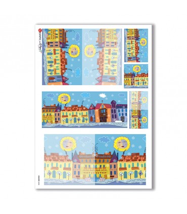 COUNTRY-0038. Papel de Arroz country para decoupage.