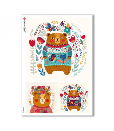 COUNTRY-0040. Carta di riso country per decoupage.