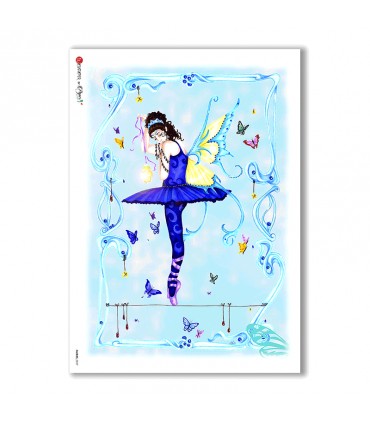 FAIRIES-0027. Carta di riso fate per decoupage.