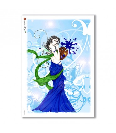 FAIRIES-0031. Carta di riso fate per decoupage.