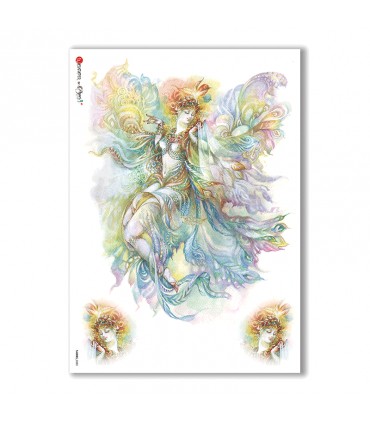 FAIRIES-0032. Carta di riso fate per decoupage.
