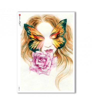 FAIRIES-0034. Carta di riso fate per decoupage.