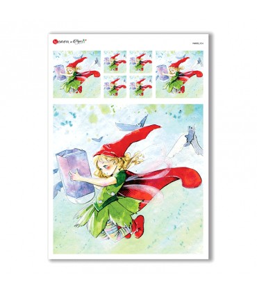 FAIRIES-0036. Carta di riso fate per decoupage.