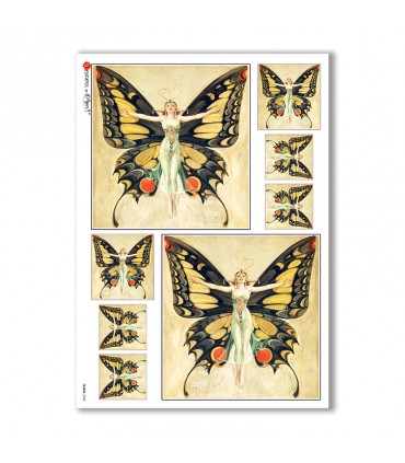 FAIRIES-0040. Papel de Arroz hadas para decoupage.