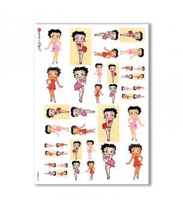 COMICS-0001. Carta di riso fumetti per decoupage.