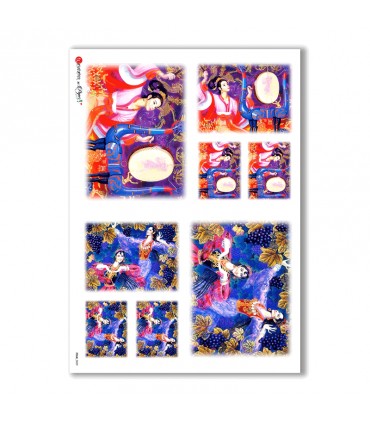 FOLK-0009. Rice Paper ethnic for decoupage.