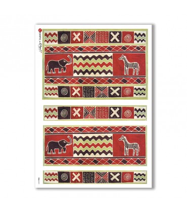 FOLK-0019. Rice Paper ethnic for decoupage.