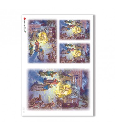 CHRISTMAS-0036. Carta di riso Natale per decoupage.