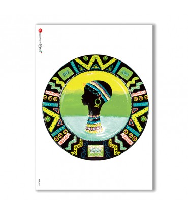 FOLK-0024. Carta di riso etniche per decoupage.