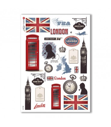 FOLK-0033. Carta di riso etniche per decoupage.