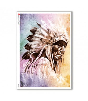 FOLK-0039. Rice Paper ethnic for decoupage.