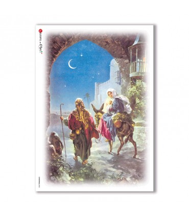 CHRISTMAS-0038. Carta di riso Natale per decoupage.