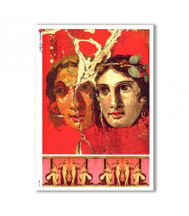 FOLK-0055. Carta di riso etniche per decoupage.