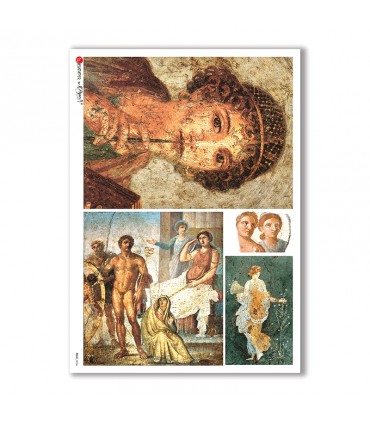 FOLK-0056. Carta di riso etniche per decoupage.