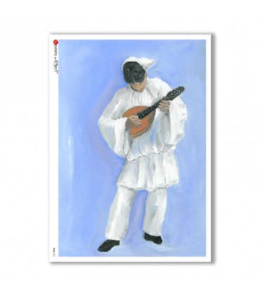 FOLK-0061. Carta di riso etniche per decoupage.