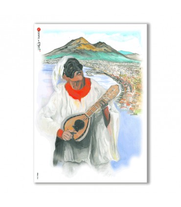 FOLK-0064. Rice Paper ethnic for decoupage.