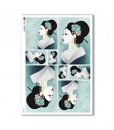 FOLK-0070. Rice Paper ethnic for decoupage.