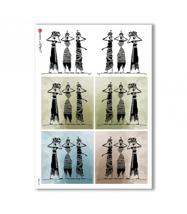 FOLK-0073. Rice Paper ethnic for decoupage.