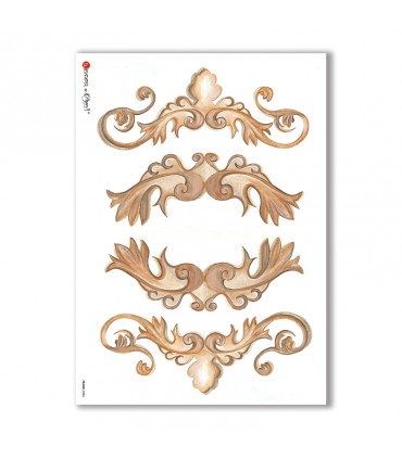 FRAME-0004. Carta di riso cornici per decoupage.