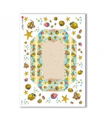 FRAME-0008. Rice Paper frame for decoupage.