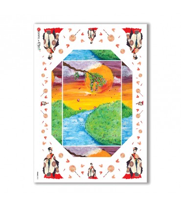 FRAME-0013. Papel de Arroz marcos para decoupage.