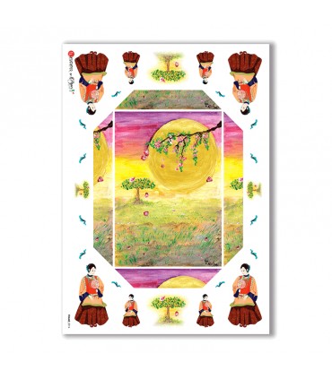 FRAME-0014. Rice Paper frame for decoupage.