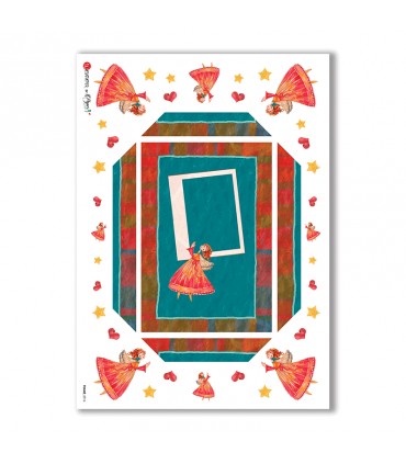 FRAME-0016. Rice Paper frame for decoupage.