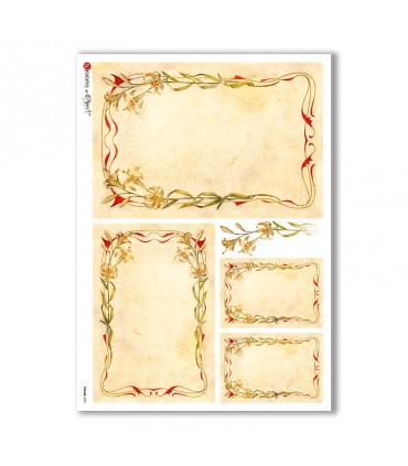 FRAME-0021. Carta di riso cornici per decoupage.