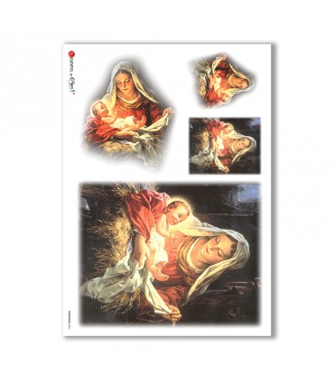 CHRISTMAS-0045. Carta di riso Natale per decoupage.