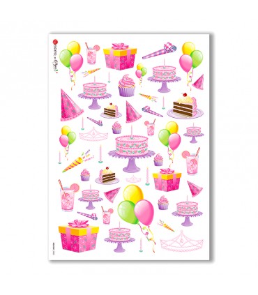 HOLIDAY-0003. Carta di riso festività per decoupage.