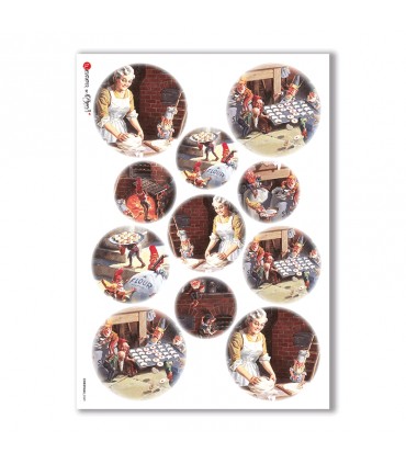 CHRISTMAS-0049. Carta di riso Natale per decoupage.