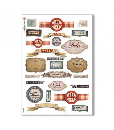 FOOD-0052. Carta di riso cucina per decoupage.