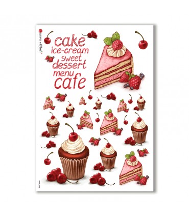 FOOD-0055. Carta di riso cucina per decoupage.