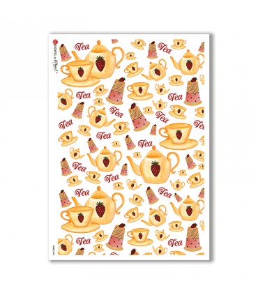 FOOD-0065. Papel de Arroz comida para decoupage.