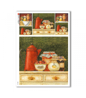 FOOD-0083. Carta di riso cucina per decoupage.