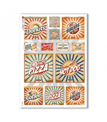 FOOD-0086. Carta di riso cucina per decoupage.