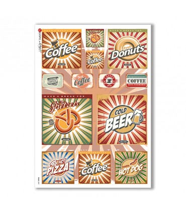 FOOD-0087. Carta di riso cucina per decoupage.