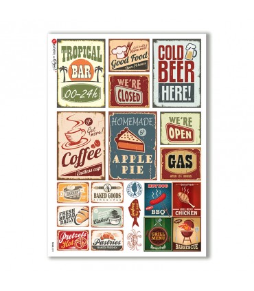 FOOD-0091. Carta di riso cucina per decoupage.