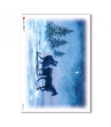 CHRISTMAS-0059. Christmas Rice Paper for decoupage.