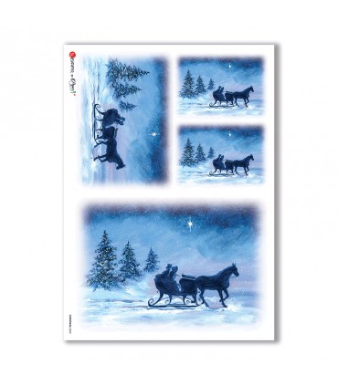 CHRISTMAS-0060. Christmas Rice Paper for decoupage.