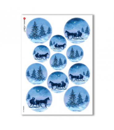 CHRISTMAS-0061. Christmas Rice Paper for decoupage.