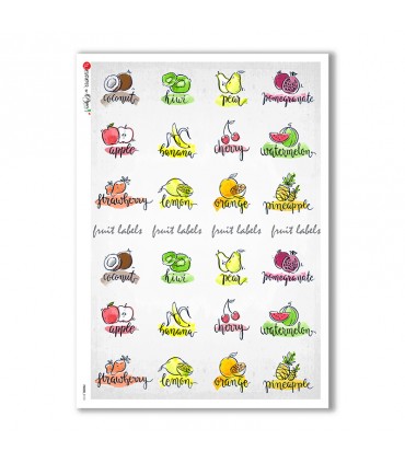 FOOD-0111. Rice Paper food for decoupage.