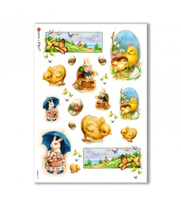 HOLIDAY-0075. Carta di riso festività per decoupage.