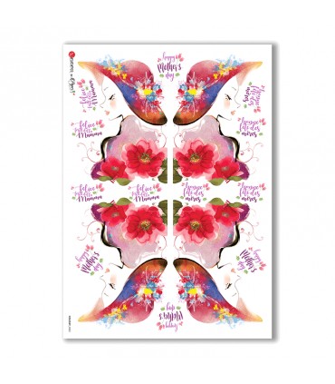 HOLIDAY-0082. Carta di riso festività per decoupage.