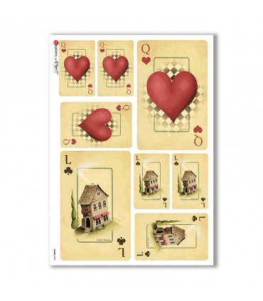 GAMES-0002. Carta di riso giochi per decoupage.