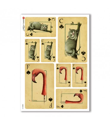 GAMES-0003. Carta di riso giochi per decoupage.